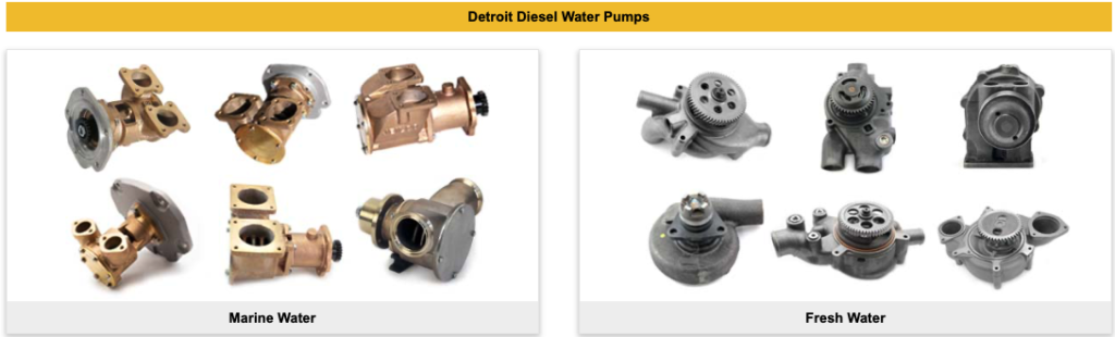 Water Pumps For Detroit Diesel Engines